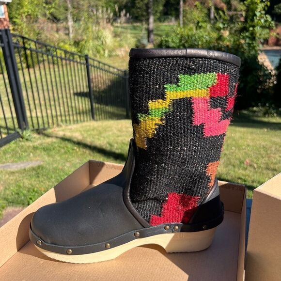 Rosa Mosa Vintage Carpet Tapestry Leather Boots NIB RARE! - Picture 8 of 13